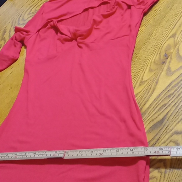 HALARA XS EXTRA SMALL RED DRESS Long Sleeve Womens Party Clubs Birthday zz - Picture 5 of 9